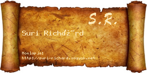 Suri Richárd névjegykártya